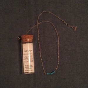 Krisnations turquoise/gold necklace